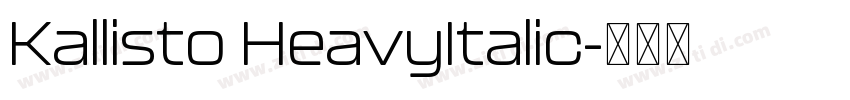 Kallisto HeavyItalic字体转换